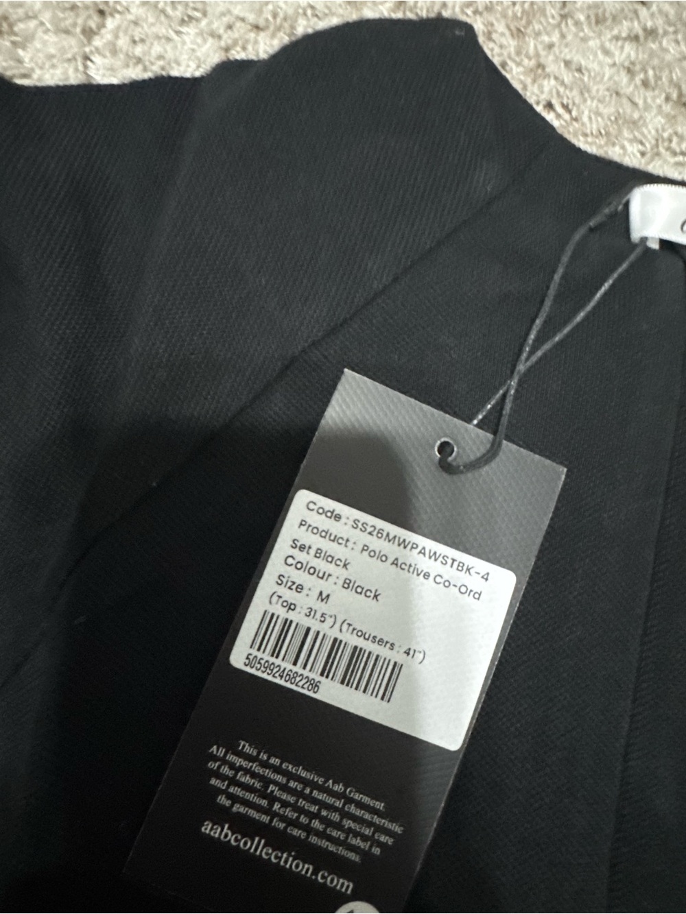 Aab POLO ACTIVE CO-ORD SET BLACK - Picture 4 of 7